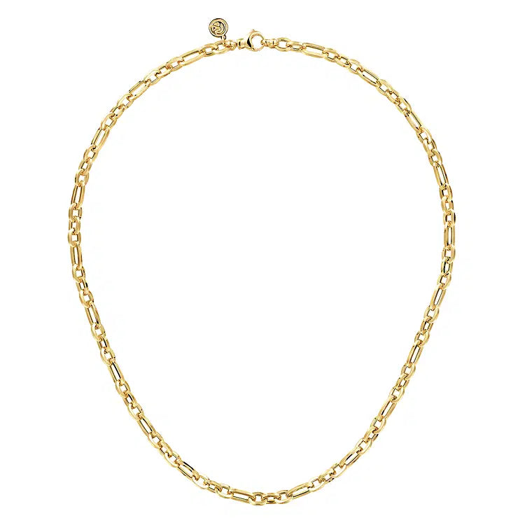 GABRIEL & CO 14K YELLOW GOLD OVAL LINK CHAIN NECKLACE