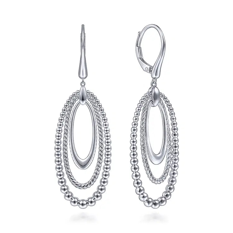 GABRIEL & CO STERLING SILVER DROP EARRINGS