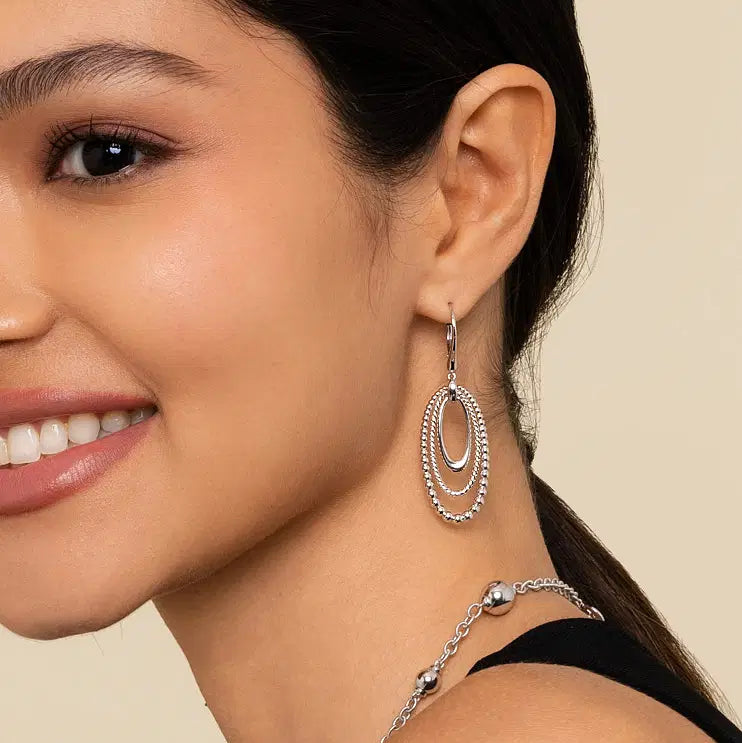 GABRIEL & CO STERLING SILVER DROP EARRINGS