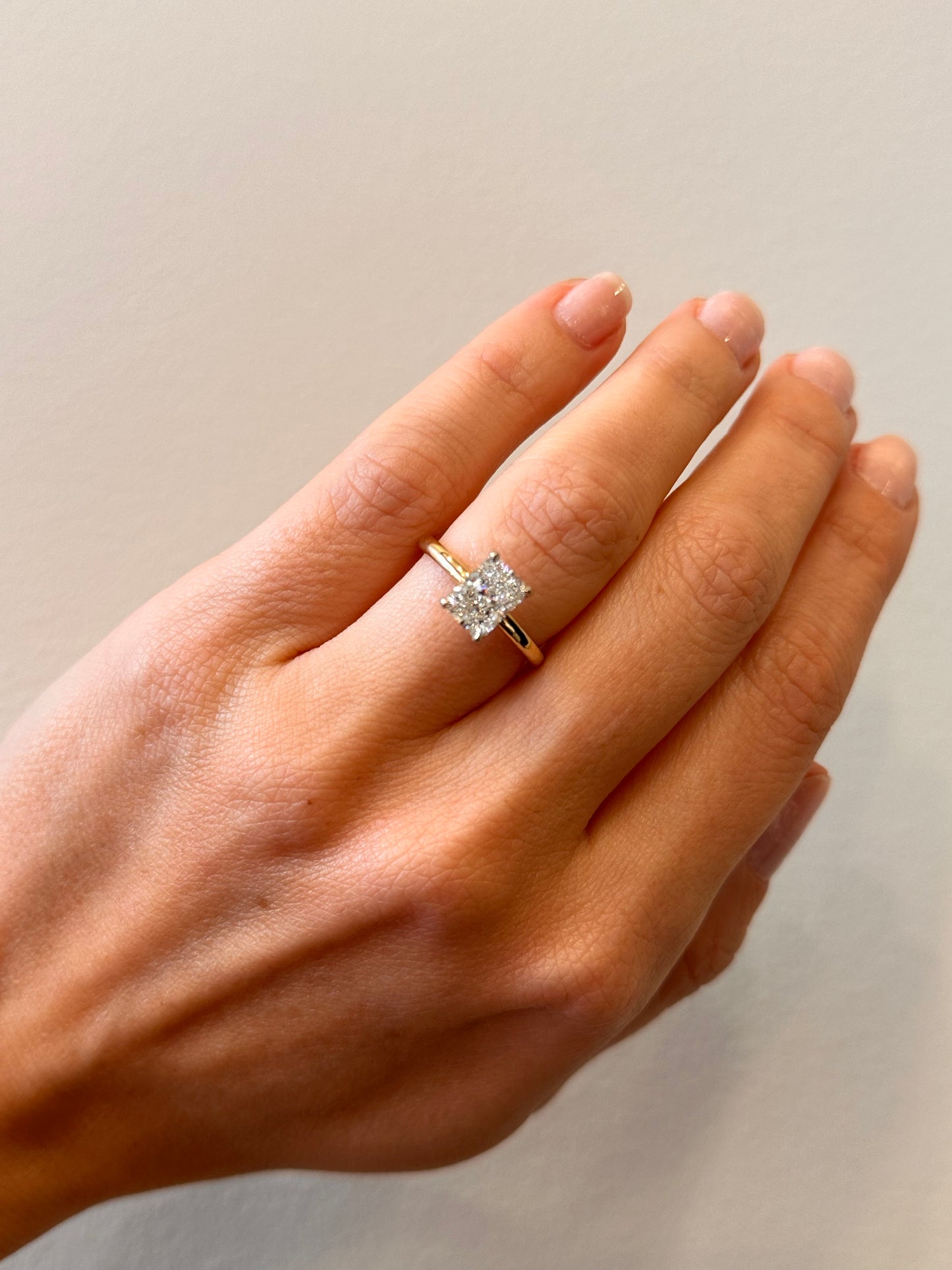 1.50CT RADIANT BRILLIANT NATURAL EARTH MINED DIAMOND ENGAGEMENT RING