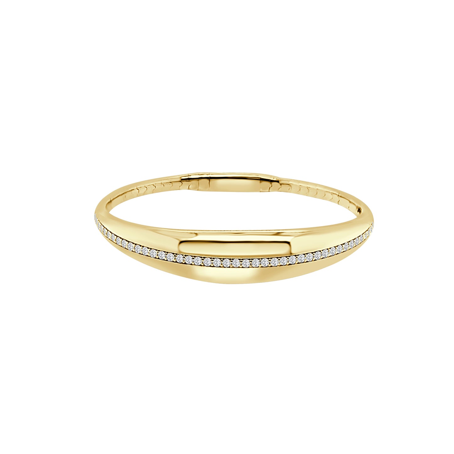 14K YELLOW GOLD DIAMOND BANGLE BRACELET