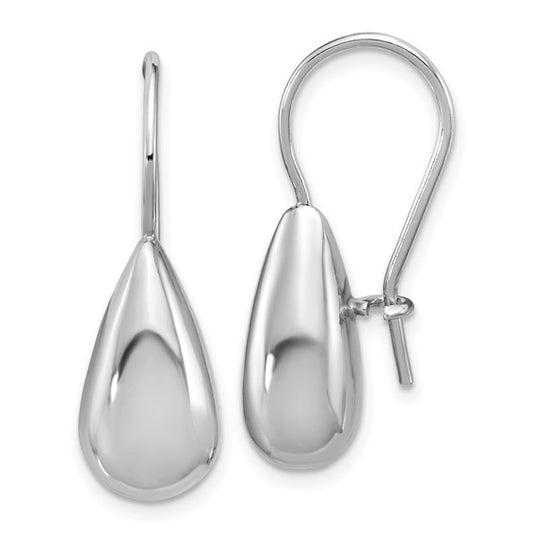 STERLING SILVER TEARDROP DANGLE EARRINGS