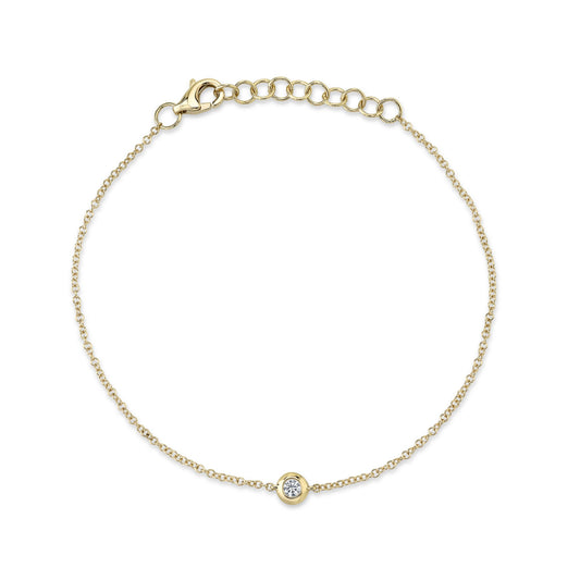 SHY CREATIONS 14K YELLOW GOLD DIAMOND BEZEL SET BRACELET 0.06CTW