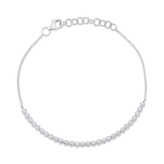 SHY CREATIONS 14K WHITE GOLD DIAMOND BRACELET 0.31CTW