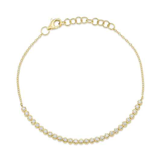 SHY CREATIONS 14K YELLOW GOLD DIAMOND BRACELET 0.31CTW