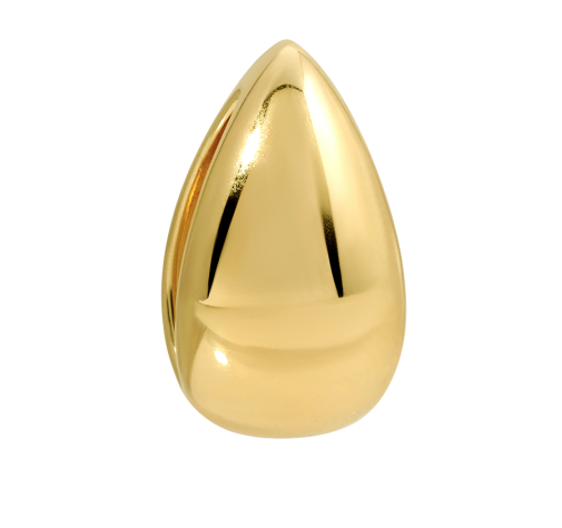 14K YELLOW GOLD PEAR SHAPE RONDELLE CHARM