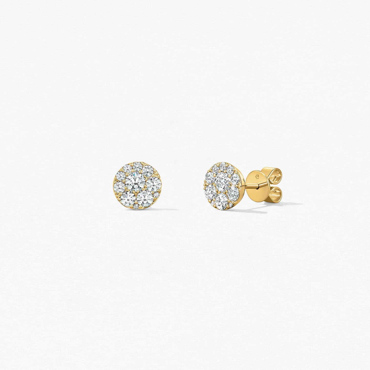 HEARTS ON FIRE TESSA DIAMOND CLUSTER CIRCLE EARRINGS 1CTTW