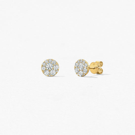 HEARTS ON FIRE TESSA DIAMOND CLUSTER CIRCLE EARRINGS 1CTTW