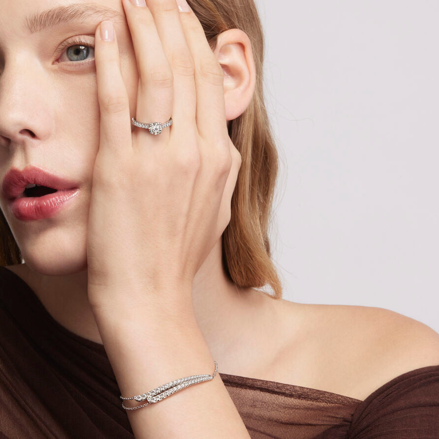 HEARTS ON FIRE "VELA" FRENCH CUT PAVE DIAMOND BRACELET