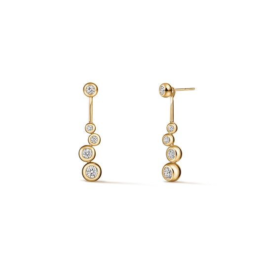 HEARTS ON FIRE ' DREAM' DROP BEZEL SET DIAMOND EARRINGS
