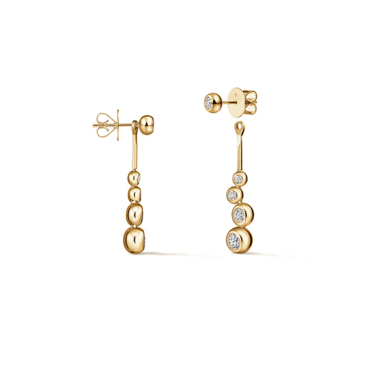 HEARTS ON FIRE ' DREAM' DROP BEZEL SET DIAMOND EARRINGS