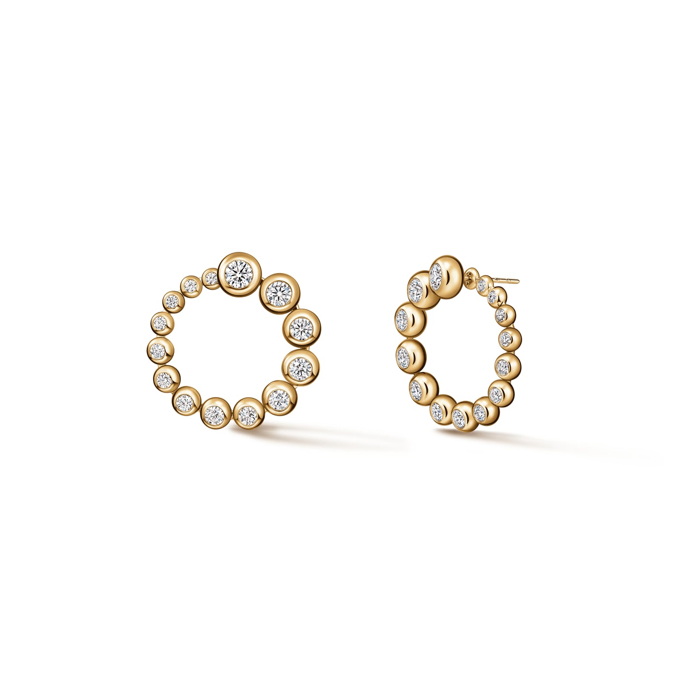 HEARTS ON FIRE 'DREAM' CONVERTIBLE CIRCLE BEZEL SET DIAMOND EARRINGS