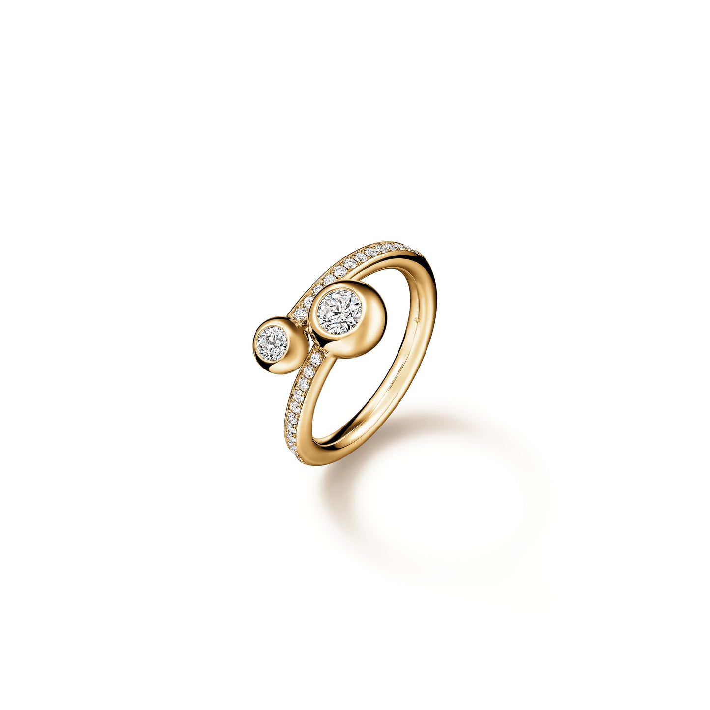 HEART ON FIRE 'DREAM' BEZEL SET BYPASS DIAMOND RING