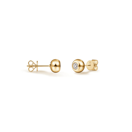 HEARTS ON FIRE 'DREAM' BEZEL SET SOLITAIRE DIAMOND STUD EARRINGS
