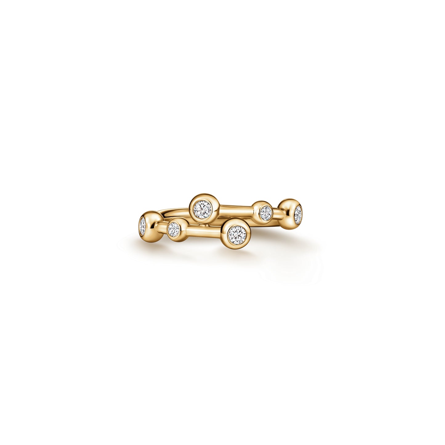 HEARTS ON FIRE 'DREAM' BYPASS BEZEL SET DIAMOND RING