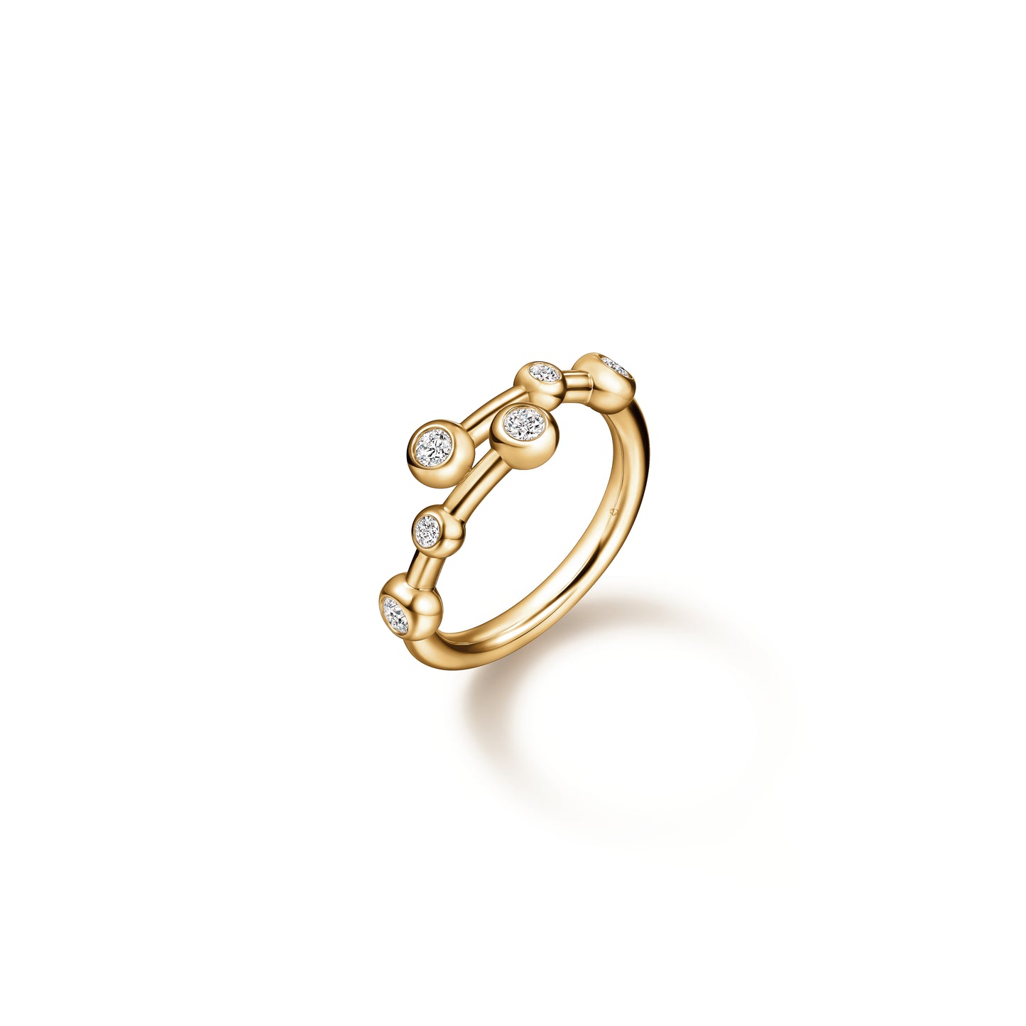 HEARTS ON FIRE 'DREAM' BYPASS BEZEL SET DIAMOND RING