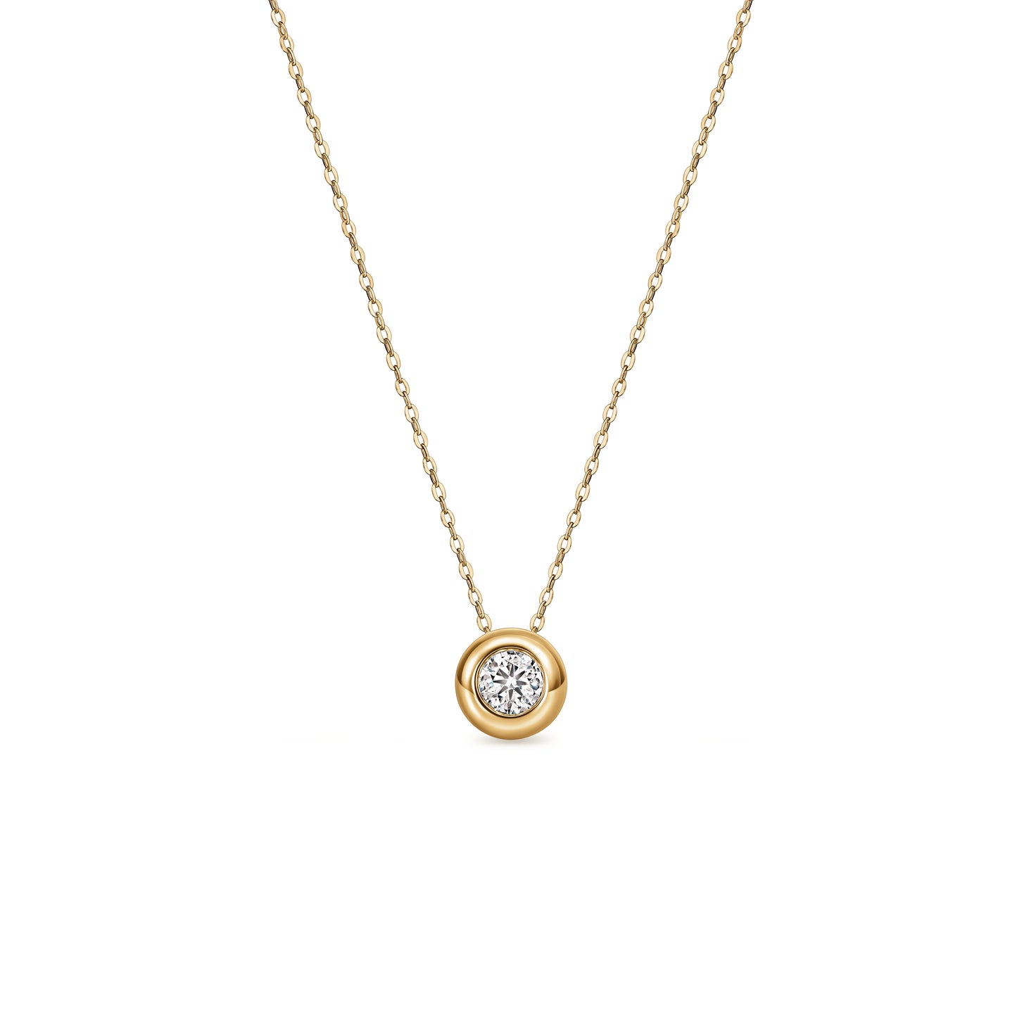 HEARTS ON FIRE 'DREAM' BEZEL SET SOLITAIRE DIAMOND PENDANT