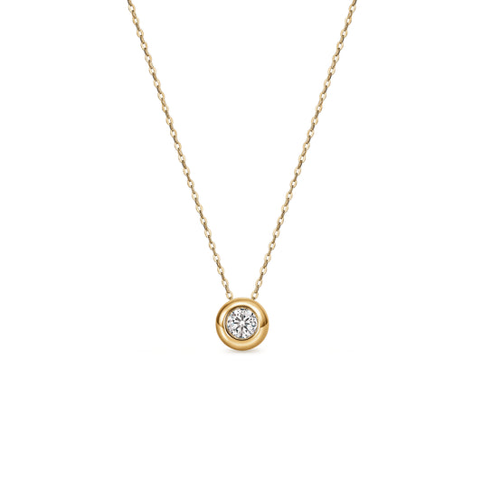 HEARTS ON FIRE 'DREAM' BEZEL SET SOLITAIRE DIAMOND PENDANT