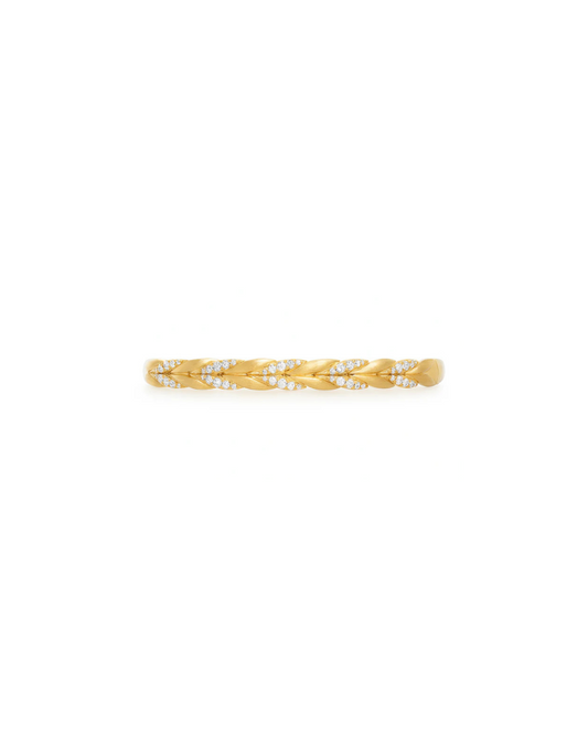 18K YELLOW GOLD DIAMOND BANGLE