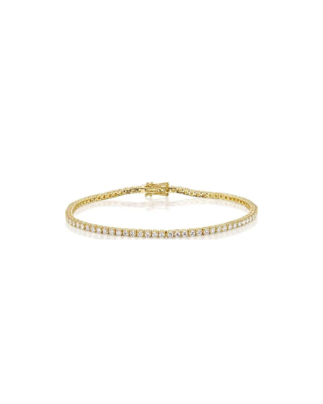 14K YELLOW GOLD 1.58CTTW DIAMOND TENNIS BRACELET