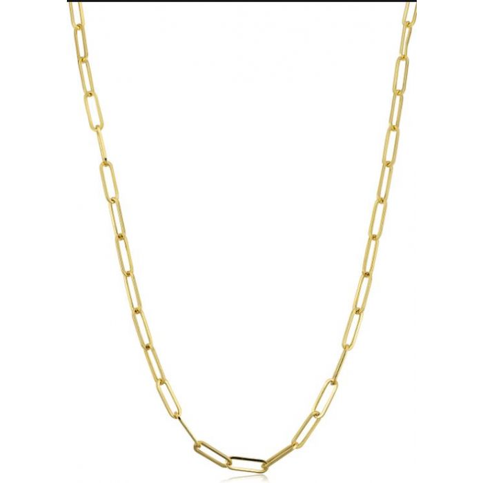 36 INCH GOLD FILLED PAPER CLIP NECKLACE