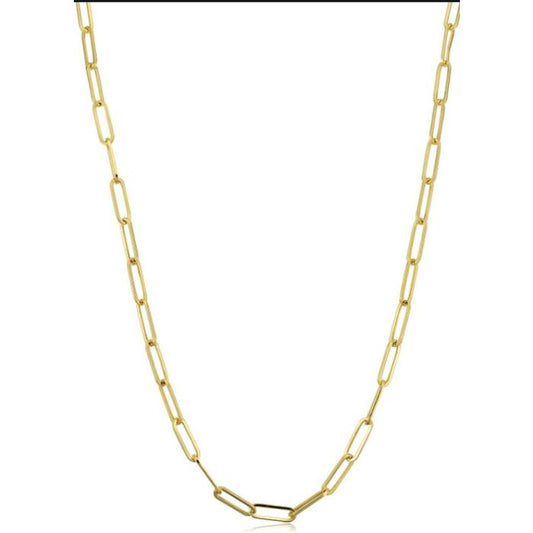 18 INCH GOLD FILLED PAPER CLIP CHAIN