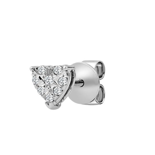 18K WHITE GOLD DIAMOND HEART PAVE EARRINGS