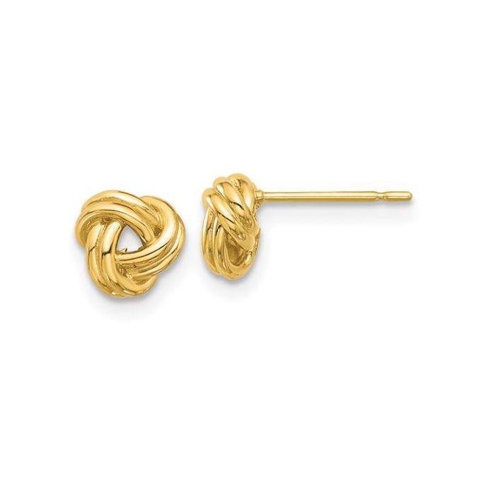 14K YELLOW GOLD LOVE KNOT EARRINGS