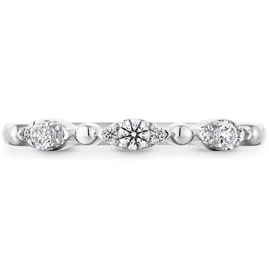 HEARTS ON FIRE "BEADED REGAL" WHITE GOLD DIAMOND BAND