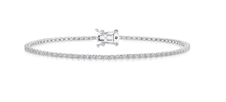 SHY CREATION 14K WHITE GOLD DIAMOND TENNIS BRACELET 1.00CTW