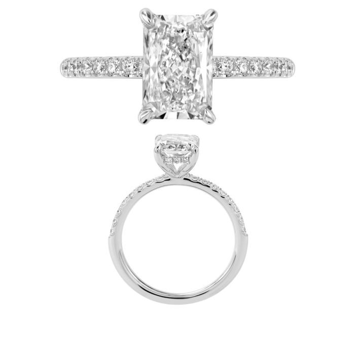 2.03 CT RADIANT BRILLIANT LAB GROWN DIAMOND ENGAGEMENT RING