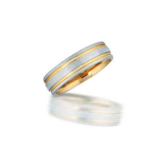 Men's Two Tone Wedding Band