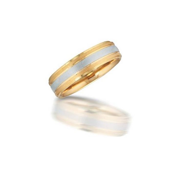 Men's Two Tone Wedding Band
