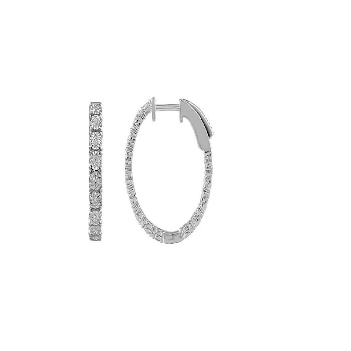 Miracle Top Diamond Hoops .50 CTTW