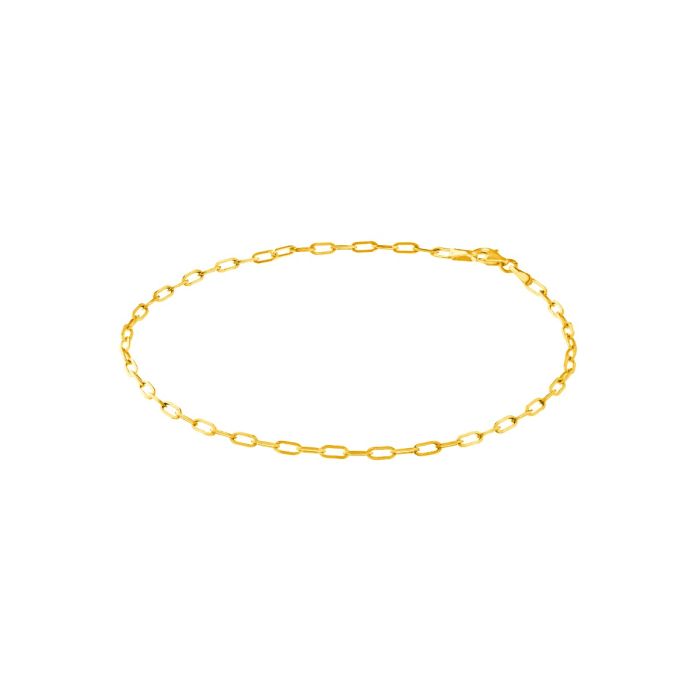YELLOW GOLD PAPER CLIP CHAIN BRACELET