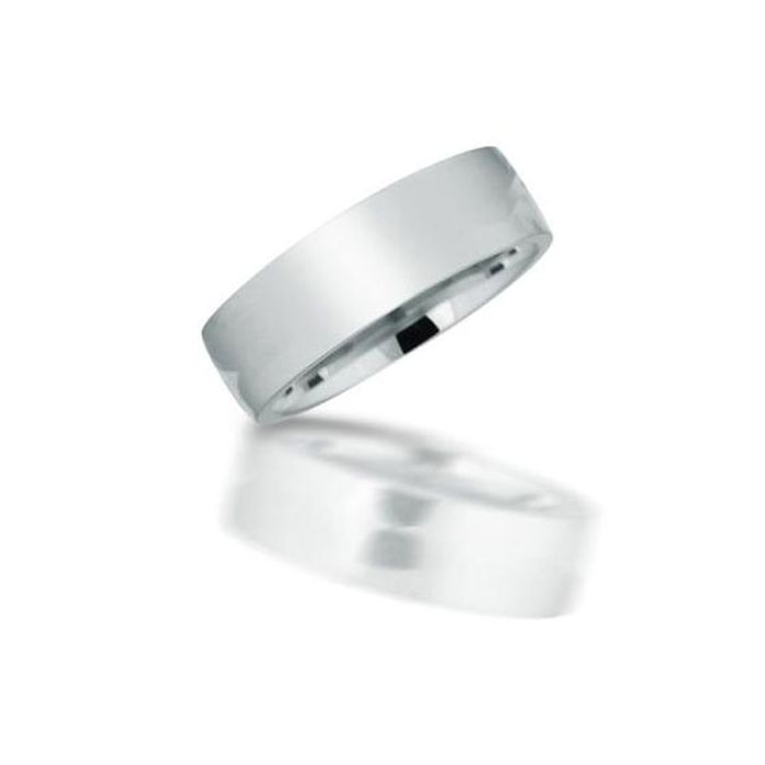 18K 7mm White Gold Wedding Band