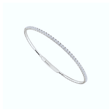 14K WHITE GOLD DIAMOND FLEX BANGLE