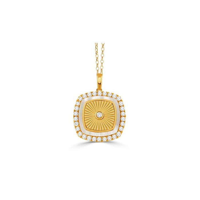 18KY SQUARE PENDANT