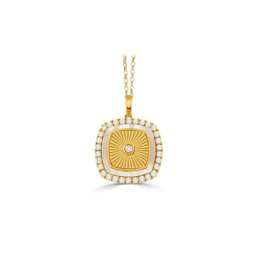 18KY SQUARE PENDANT