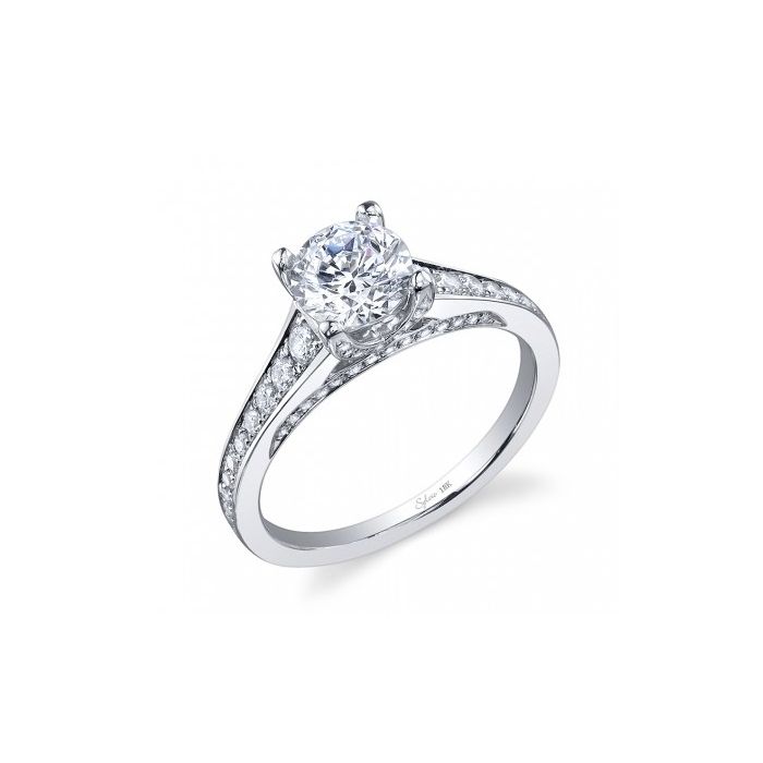 Sylvie Classic Round Unique Prong Diamond Engagement Ring