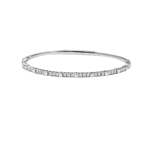 14K YELLOW GOLD DIAMOND BANGLE BRACELET
