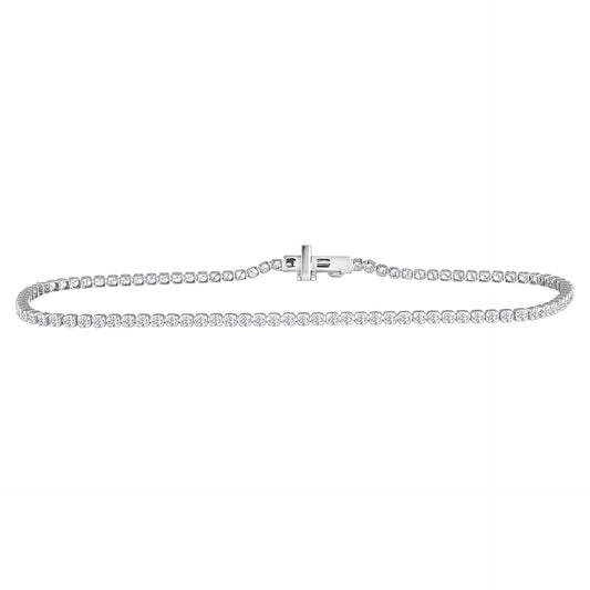 14K YELLOW GOLD DIAMOND TENNIS BRACELET