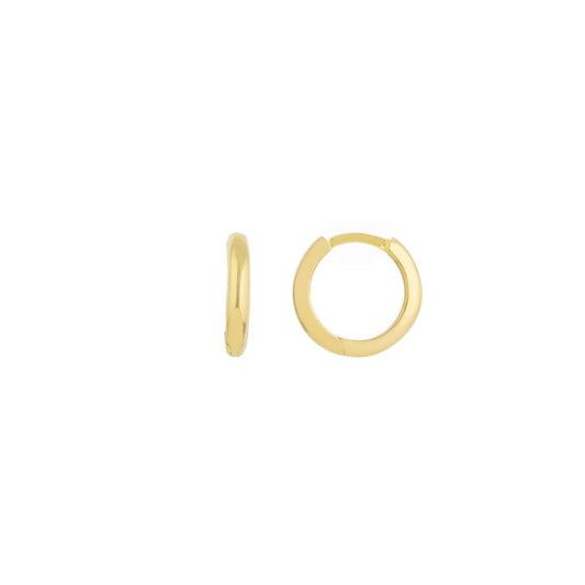 YELLOW GOLD  HUGGIE EARRINGS