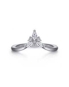 GABRIEL WHITE GOLD POINTED DIAMOND MARQUISE RING