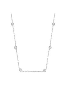 .25 CTTW WHITE GOLD DIAMOND BY THE YARD NECKLACE