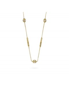 YELLOW GOLD AND DIAMOND "OPHIDIA" NECKLACE