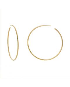 Yellow Gold 40MM Wire Hoops
