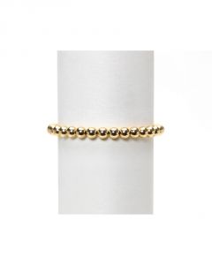 5mm Gold Filled Bead Bracelet-6.5"