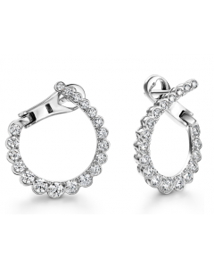 HEARTS ON FIRE SMALL AERIAL REGAL DIAMOND HOOPS