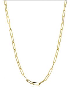 36 INCH GOLD FILLED PAPER CLIP NECKLACE